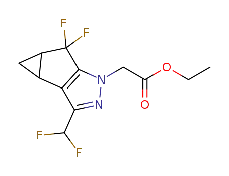ethyl 2-(3-(difluoromethyl)-5,5-difluoro-3b,4,4a,5-tetrahydro-1H-cyclopropa[3,4]cyclopenta[1,2-c]pyrazol-1-yl)acetate