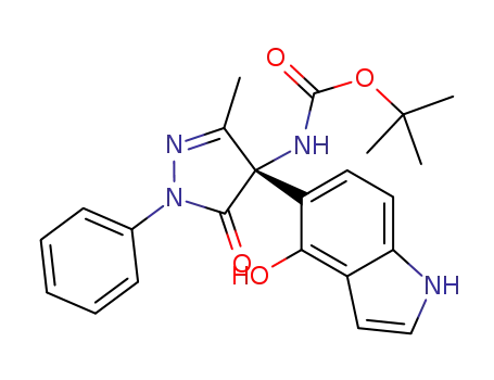 tert-butyl (S)-(4-(4-hydroxy-1H-indol-5-yl)-3-methyl-5-oxo-1-phenyl-4,5-dihydro-1H-pyrazol-4-yl)carbamate
