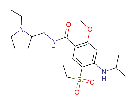 4-isopropylamino-N-((1-ethyl-2-pyrrolidinyl)methyl)-5-(ethylsulfonyl)-2-methoxybenzamide