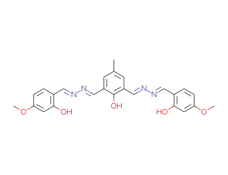 6,6'-((1E,1'E)-((2E,2'E)-((2-hydroxy-5-methyl-1,3-phenylene)bis(methanylylidene))bis(hydrazine-2,1-diylidene))bis(methanylylidene))bis(3-methoxyphenol)