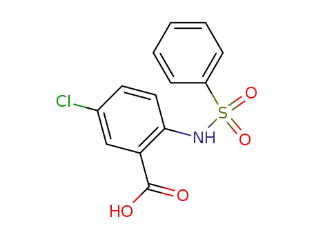 Molecular Structure of 138964-58-6 (Benzoic acid, 5-chloro-2-[(phenylsulfonyl)amino]-)