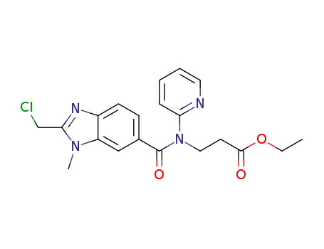 ethyl 3-(2-(chloromethyl)-1-methyl-N-(pyridin-2-yl)-1H-benzimidazole-6-carboxamido)propanate