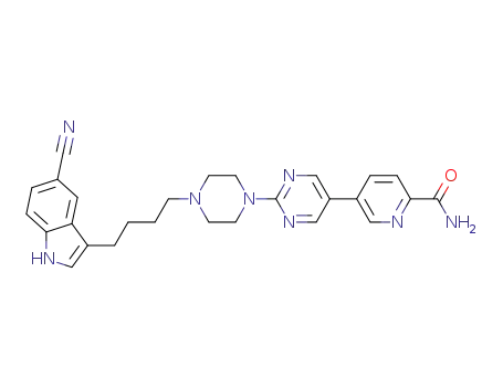 5-(2-(4-(4-(5-cyano-1H-indol-3-yl)butyl)piperazin-1-yl)pyrimidin-5-yl)pyridine-2-carboxamide