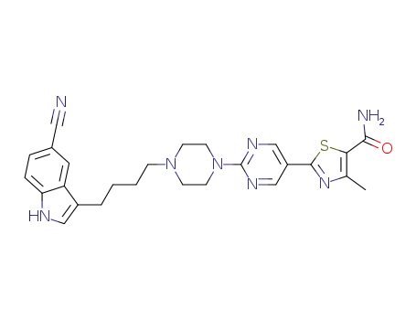 2-(2-(4-(4-(5-cyano-1H-indol-3-yl)butyl)piperazin-1-yl)pyrimidin-5-yl)-4-methylthiazole-5-carboxamide