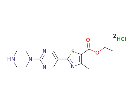 4-methyl-2-(2-(piperazin-1-yl)pyrimidin-5-yl)thiazole-5-carboxylic acid ethyl ester dihydrochloride