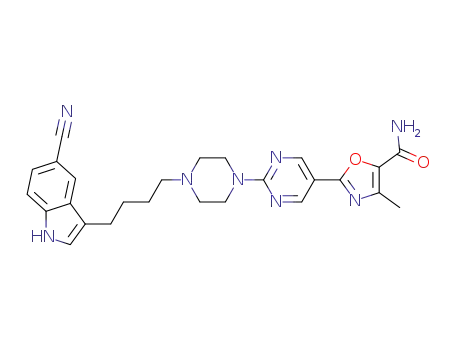 2-(2-(4-(4-(5-cyano-1H-indol-3-yl)butyl)piperazin-1-yl)pyrimidin-5-yl)-4-methyloxazole-5-carboxamide