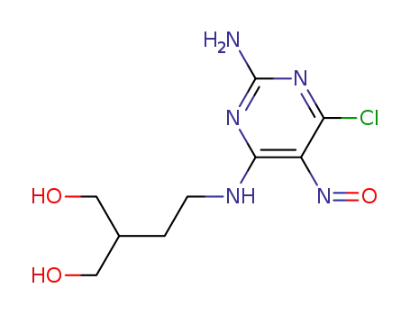 2-(2-((2-amino-6-chloro-5-nitrosopyrimidine-4-yl)amino)ethyl)propane-1,3-diol