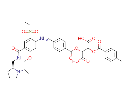 (S)-4-amino-N-((1-ethylpyrrolidin-2-yl)methyl)-5-(ethylsulfonyl)-2-methoxybenzamide (2R,3R)-bis((4-methylbenzoyl)oxy)succinic acid salt