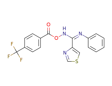 (E)-N-phenyl-N′-((4-(trifluoromethyl)benzoyl)oxy)thiazole-4-carboximidamide