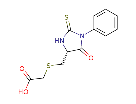 ((R)-5-oxo-1-phenyl-2-thioxo-imidazolidin-4-ylmethylsulfanyl)-acetic acid