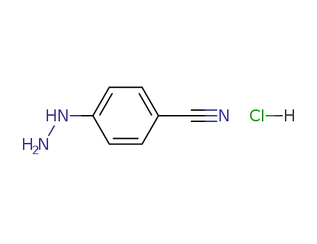 Molecular Structure of 2863-98-1 (4-Cyanophenylhydrazine hydrochloride)