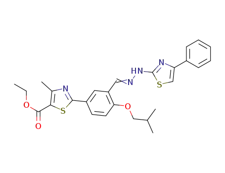 ethyl 2-(4-isobutoxy-3-((2-(4-phenylthiazol-2-yl)hydrazono)methyl)phenyl)-4-methylthiazole-5-carboxylate