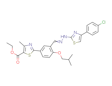 ethyl 2-(3-((2-(4-(4-chlorophenyl)thiazol-2-yl)hydrazono)methyl)-4-isobutoxyphenyl)-4-methylthiazole-5-carboxylate