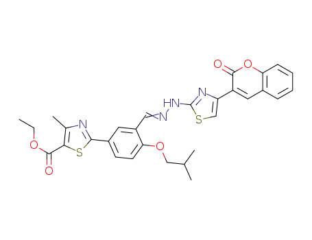 ethyl 2-(4-isobutoxy-3-((2-(4-(2-oxo-2H-chromen-3-yl)thiazol-2-yl)hydrazono)methyl)phenyl)-4-methylthiazole-5-carboxylate