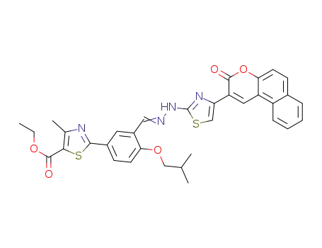ethyl 2-(4-isobutoxy-3-((2-(4-(3-oxo-3H-benzo[f]chromen-2-yl)thiazol-2-yl)hydrazono)methyl)phenyl)-4-methylthiazole-5-carboxylate