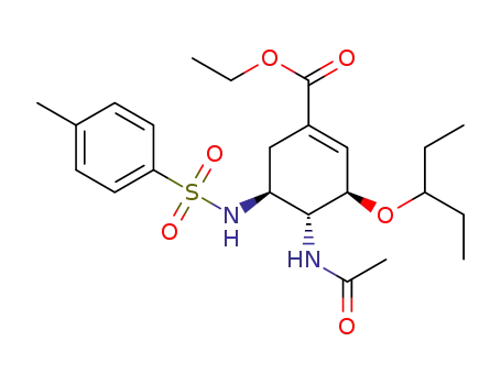 ethyl (3R,4R,5S)-4-acetamido-5-((4-methylphenyl)sulfonamido)-3-(pentan-3-yloxy)cyclohex-1-ene-1-carboxylate