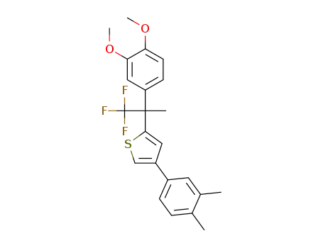 2-(2-(3,4-dimethoxyphenyl)-1,1,1-trifluoropropan-2-yl)-4-(3,4-dimethylphenyl)thiophene