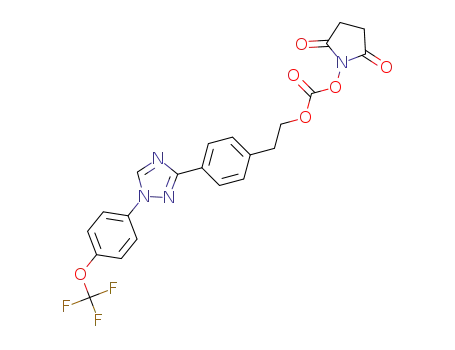 2,5-dioxopyrrolidin-1-yl (4-(1-(4-(trifluoromethoxy)phenyl)-1H-1,2,4-triazol-3-yl)phenethyl) carbonate