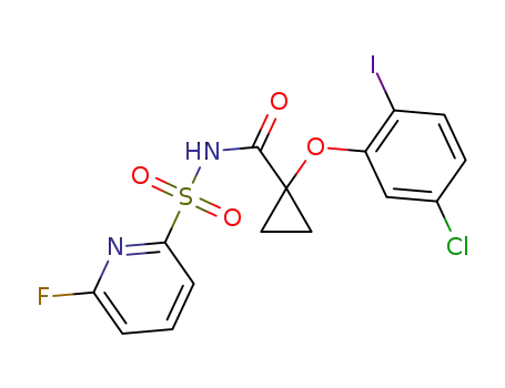 1-(5-chloro-2-iodophenoxy)-N-((6-fluoropyridin-2-yl)sulfonyl)cyclopropanecarboxamide
