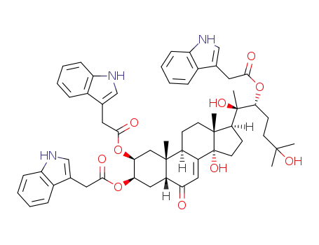20-hydroxyecdysone 2,3,22-tri(2-(1H-indol-3-yl)acetate)