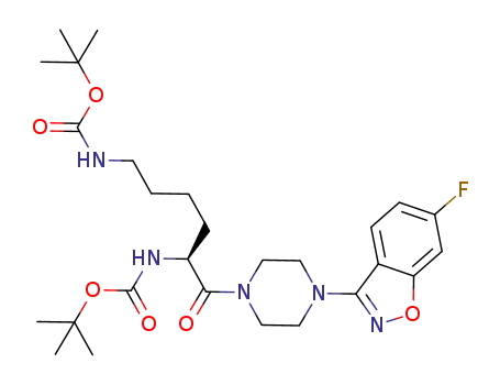 di‐tert‐butyl {6‐[4‐(6‐fluorobenzo[d]isoxazol‐3‐yl)piperidin‐1‐yl]‐6‐oxohexane‐1,5‐diyl}dicarbamate