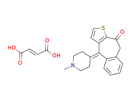 Molecular Structure of 34580-14-8 (Ketotifen fumarate)
