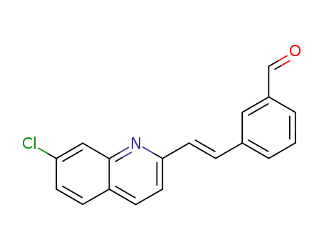 Molecular Structure of 120578-03-2 (3-(2-(7-CHLOROQUINOLINE-2-YL)-(E)-VINYL)BENZALDEHYDE)