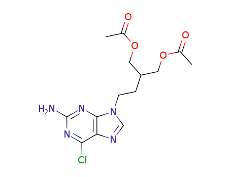 9-(4-acetoxy-3-acetoxymethylbut-1-yl)-2-amino-6-chloropurine