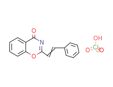 Molecular Structure of 56429-66-4 (4H-1,3-Benzoxazin-4-one, 2-(2-phenylethenyl)-, perchlorate)