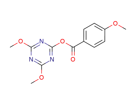 Molecular Structure of 132353-25-4 (Benzoic acid, 4-methoxy-, 4,6-dimethoxy-1,3,5-triazin-2-yl ester)