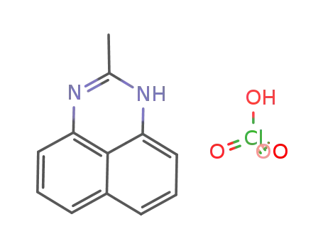 Molecular Structure of 138118-66-8 (1H-Perimidine, 2-methyl-, monoperchlorate)