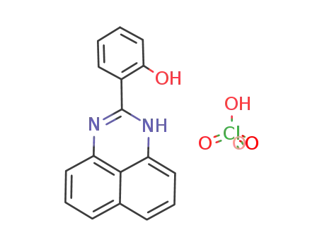 Molecular Structure of 138118-68-0 (Phenol, 2-(1H-perimidin-2-yl)-, monoperchlorate (salt))