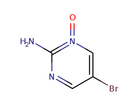 Molecular Structure of 84539-23-1 (2-Pyrimidinamine, 5-bromo-, 1-oxide)