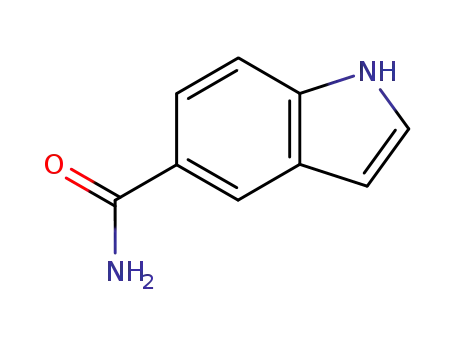 Molecular Structure of 1670-87-7 (1H-INDOLE-5-CARBOXAMIDE, 97%)