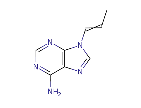 Molecular Structure of 4121-40-8 (Tenofovir Disoproxil Related Compound B (10 mg) ((E)-9-(Prop-1-enyl)-9H-purin-6-amine))