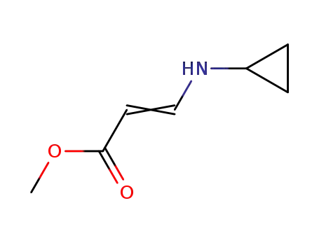 Molecular Structure of 72396-25-9 (2-Propenoic acid, 3-(cyclopropylamino)-, methyl ester)