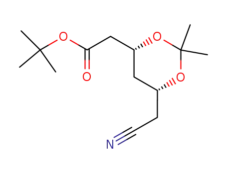(4R,Cis)-1,1-dimethylethyl-6-cyanomethyl-2,2-dimethyl-1,3-dioxane-4-acetate