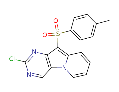 Molecular Structure of 137890-00-7 (Pyrimido[4,5-b]indolizine, 2-chloro-10-[(4-methylphenyl)sulfonyl]-)