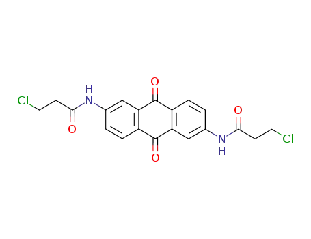 Molecular Structure of 72966-79-1 (Propanamide,
N,N'-(9,10-dihydro-9,10-dioxo-2,6-anthracenediyl)bis[3-chloro-)