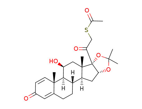 21-acetylthio-11β-hydroxy-16α,17α-isopropylidenedioxy-1,4-pregnadiene-3,20-dione