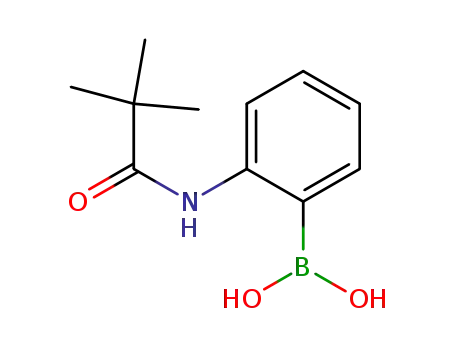 Molecular Structure of 146140-95-6 (2-(TERT-BUTYLCARBONYLAMINO)PHENYLBORONIC ACID)