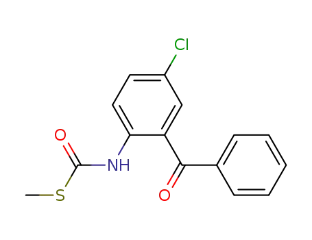 Molecular Structure of 112608-08-9 (Carbamothioic acid, (2-benzoyl-4-chlorophenyl)-, S-methyl ester)