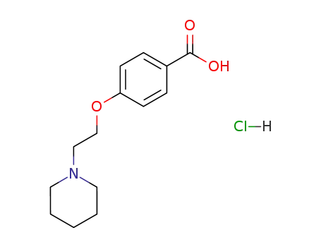 Molecular Structure of 84449-80-9 (4-[2-(1-Pipiridine)ethoxybenzoic acid hydrochloride)