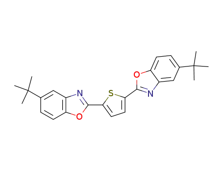 Molecular Structure of 7128-64-5 (2,5-Bis(5-tert-butyl-2-benzoxazolyl)thiophene)