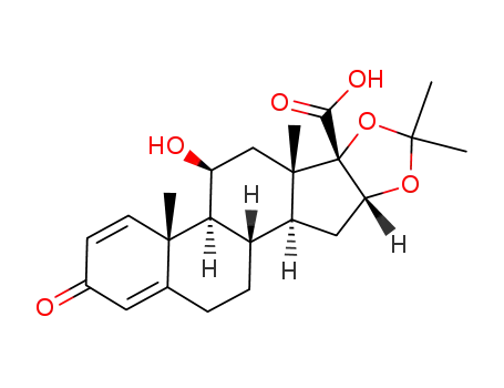 11β-hydroxy-16α,17α-<(1-methylethylidene)bis(oxy)>-3-oxoandrosta-1,4-diene-17β-carboxylic acid