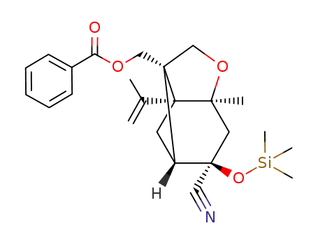 Benzoic acid (1S,3aS,5R,6R,7aR)-5-cyano-7a-isopropenyl-3a-methyl-5-trimethylsilanyloxy-hexahydro-3-oxa-1,6-cyclo-inden-1-ylmethyl ester