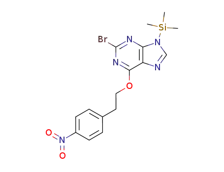 2-Bromo-6-[2-(4-nitro-phenyl)-ethoxy]-9-trimethylsilanyl-9H-purine