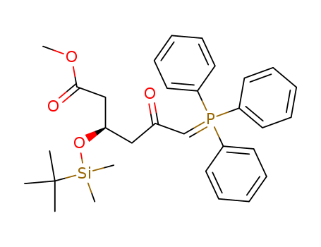J-6: Methyl(3r)-3-(tert-butyldimethylsilyloxy)-5-oxo-6-triphenylphosphoranylidene hexanoate