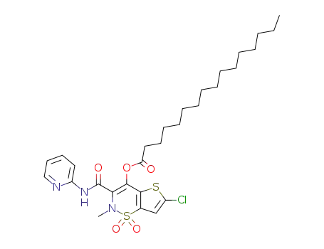 6-chloro-2-methyl-4-palmitoyloxy-N-2-pyridinyl-2H-thieno<2,3-e>-1,2-thiazine-3-carboxamide 1,1-dioxide