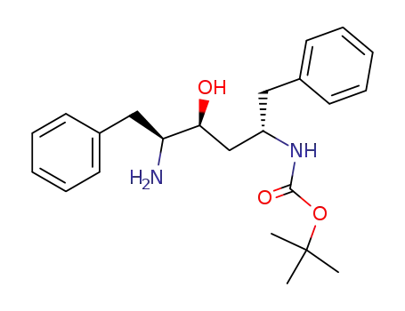 Molecular Structure of 144163-85-9 ([(1S,3S,4S)-4-Amino-3-hydroxy-5-phenyl-1-(phenylmethyl)pentyl]-carbamic acid 1,1-dimethylethyl ester)